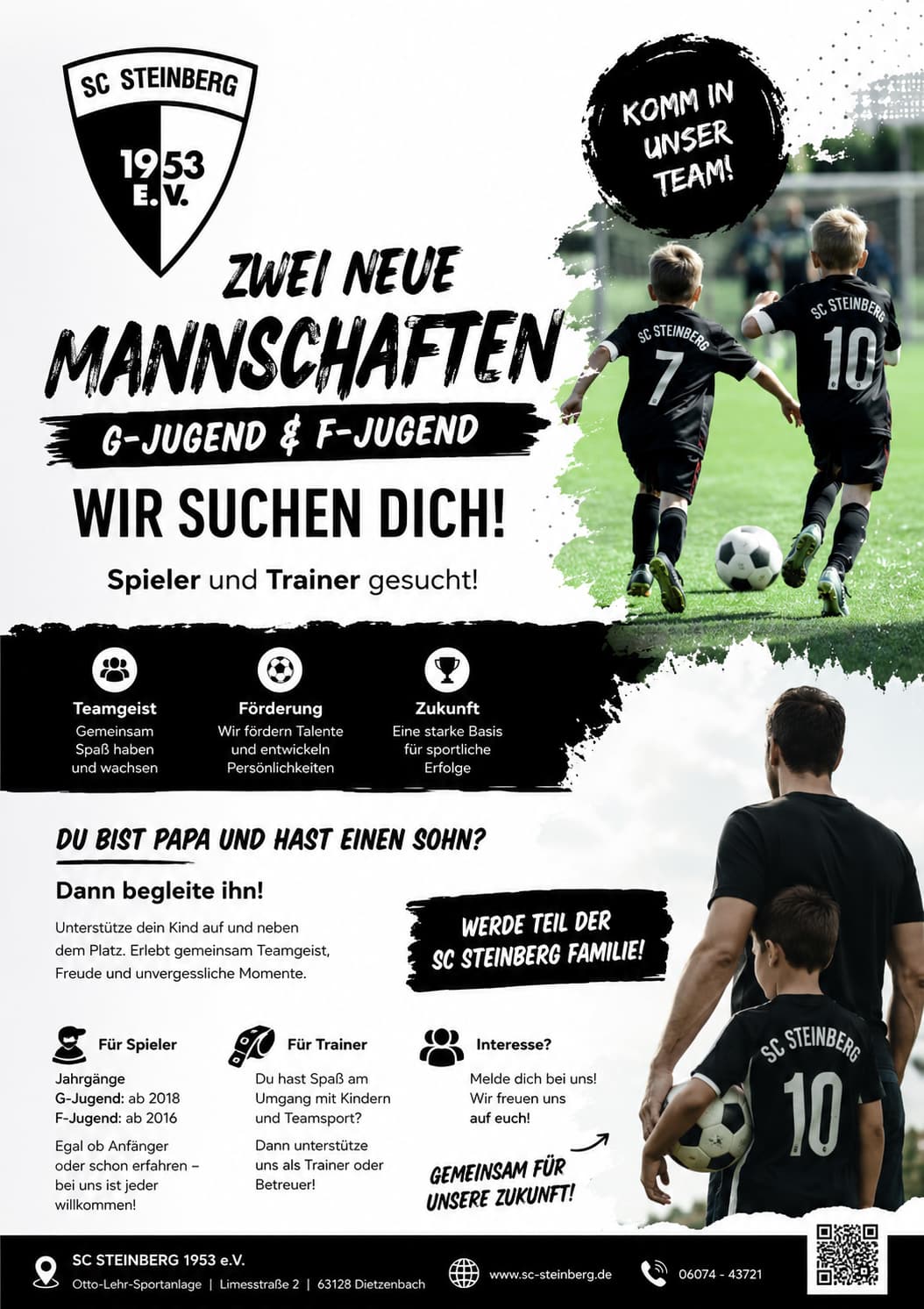 SC Steinberg gründet neue Jugendmannschaften – wir suchen dich!